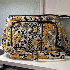 Vera Bradley Go Wild Floral Leopard Quilted Crossbody Bag Retired Print
